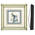 Green Classic Mahjong Mat for Table - Non-Slip Rubber, Travel Bag, 33x33 Inches