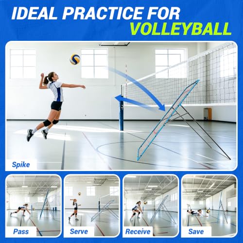 7x4 ft Multi-Sport Rebounder Net for Volleyball, Baseball, Softball & Soccer - Blue