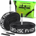 700x20-25c Bike Tube with 42mm Presta Valve - Replacement Inner Tube & Tire Levers