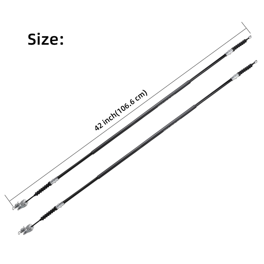 Roykaw Golf Cart Brake Cable Kit Compatible with Club Car DS 2000-up Gas & Electric, Brake Cable for Drive & Passenger Side, w/Mounting Component, OEM# 102022101, 1019907