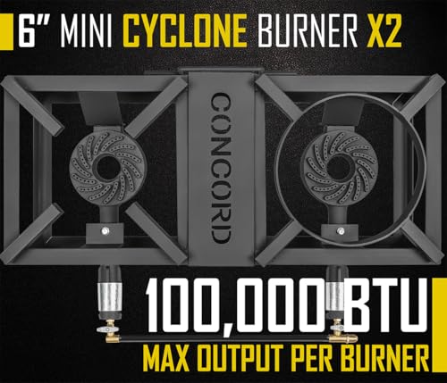 Double Propane Outdoor Burner 200,000 BTU Wok & Pot Cooktop for Camping BBQ