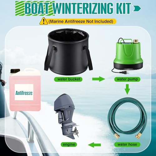 Black Boat & RV Winterizing Kit with Pump - Marine Engine Protection System