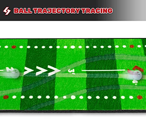 Golf Putting Mat 20" x 10' with Trajectory Tracing & Adjustable Slopes for Indoor & Outdoor Practice