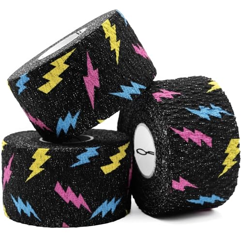 Weightlifting Thumb Tape - Black Thunder, 3 Rolls, Hook Grip Support