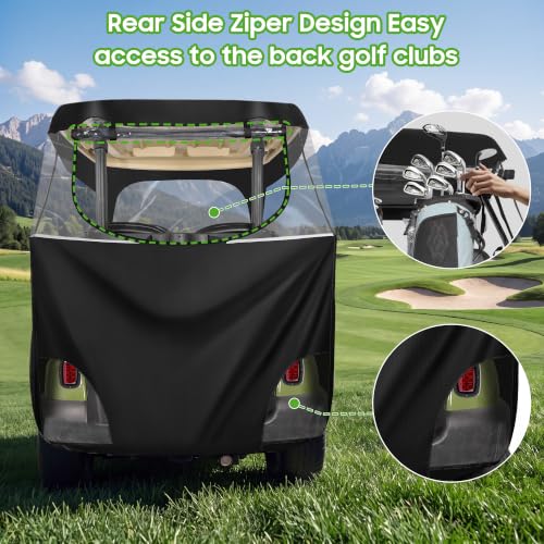 10L0L Golf Cart Enclosure for Club Car DS & Precedent 2 Passenger Waterproof Cover