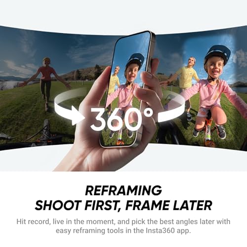 Insta360 X4 Air Graphite Black Starter Bundle 8K 360 Camera, Invisible Selfie Stick, Replacable Lenses