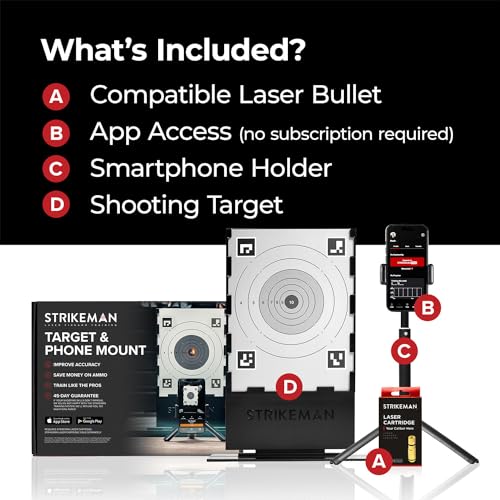 Strikeman 9mm Dry-Fire Laser Training System for Pistol Practice Kit