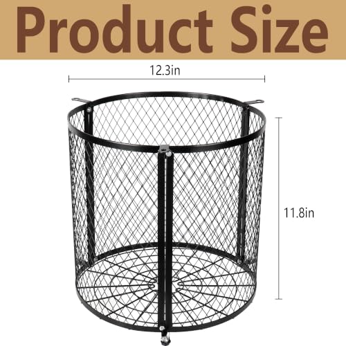 Moonoom 2-Pack Deer Feeders Varmint Cage - 12.3 x 11.8 Inches, All-Metal Squirrel & Raccoon Protector, Round Variant