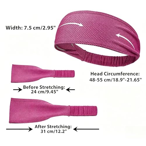 Cooling Headbands for Women 4 Pack - Light Blue, Pink, Mint, Purple
