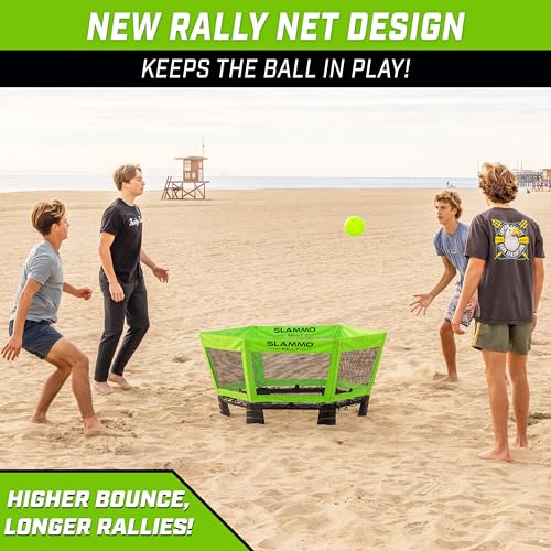 Slammo Rally Vertical Net Game Set - Original Roundnet with Longer Rallies