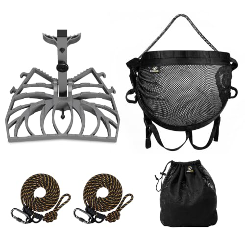 Tree Saddle Hunting System with Aluminum Platform Safety Harness & Ropes