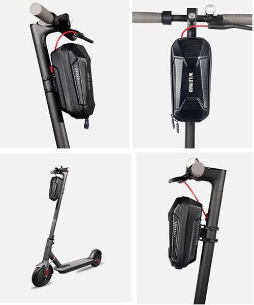 Scooter Storage Bag, Waterproof Electric Scooter Handlebar Bag, Durable EVA Hard Shell Front Bag for Mijia M365/M365 Pro/Segway ES1/ES2/ES3 for Kick Scooters Carrying Wallet Charger Repair Tools (3L)