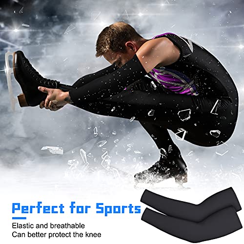 Skylety 4 Pack X-Large Black Thermal Compression Arm Warmers