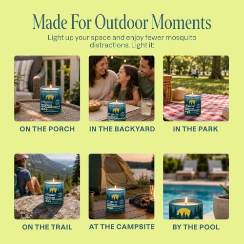 Outdoor Citronella Candle for Mosquito Repellent - 9 oz, DEET-Free, Long-Lasting