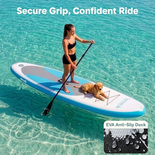 Inflatable Stand Up Paddle Board Blue 10' with Accessories - Stable & Portable