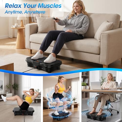 Furaso Vibration Plate for Lymphatic Drainage & Weight Loss - Black