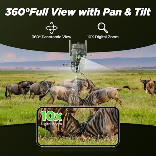4G LTE Dual Lens Trail Camera with 360° Live Streaming - 1 Pack