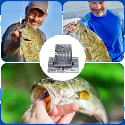 Aluminum Soft Plastic Fishing Lure Mold Kit - 10 Cavities for Crappie Baits, 2-inch