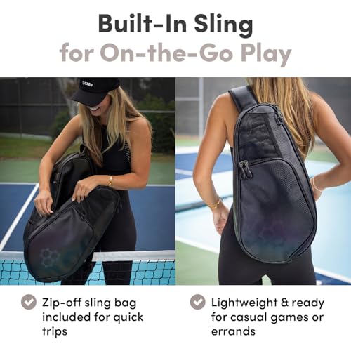 CRBN Pickleball Pearl Pro Team Tour Paddle Bag with Zip-Off Sling & Shoe Compartment