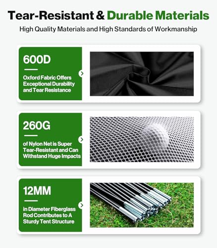Golf Practice Net 10x7ft with Targets, Balls & Mat - Indoor & Outdoor Swing Training