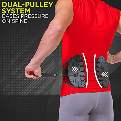 BraceAbility Medium Spine Sport Back Brace for Lumbar Support, Workout & Active Recovery