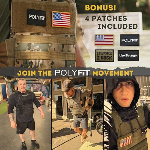 Black Polyfit Fortify Weighted Vest for Men & Women - Adjustable Workout Vest