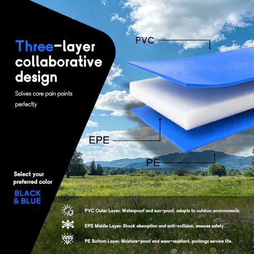 Blue 16FT Weatherproof Trampoline Pad Replacement for 10-16FT Round Trampolines
