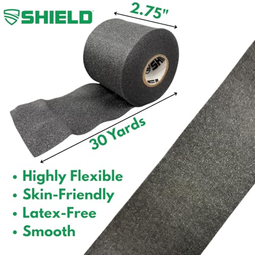 Shield Athletic Underwrap Bulk Case of 48 Black Pre-Wrap Rolls 2.75" x 30 Yards