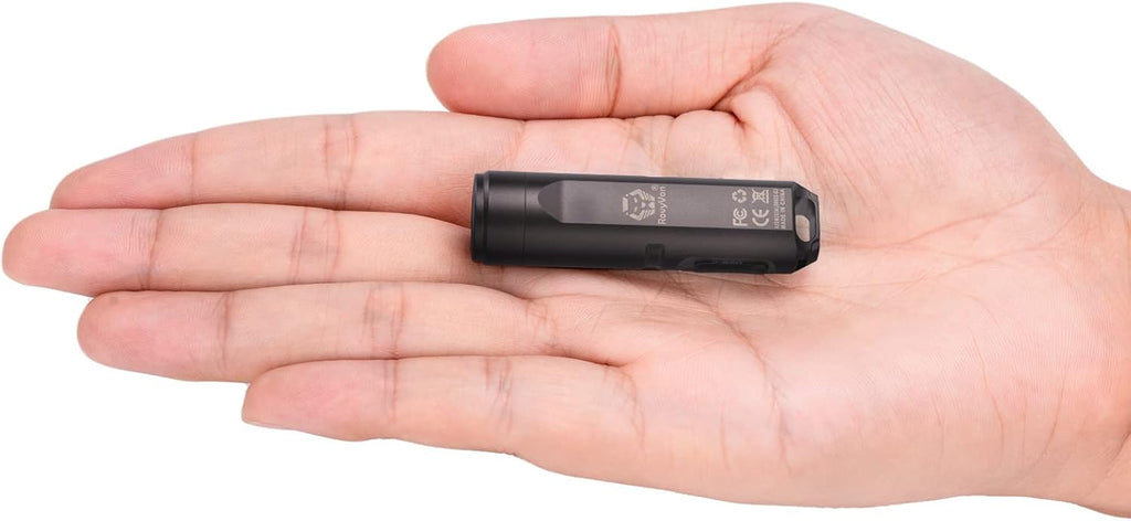 RovyVon A3 Gen 4 Mini Keychain Flashlight - Super Bright 650 Lumens, USB-C Rechargeable, Compact & Water-Resistant (Gun Grey)