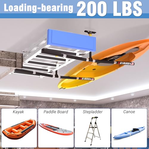 GanFindX Adjustable Ceiling Kayak Storage Rack for Garage & Watercraft