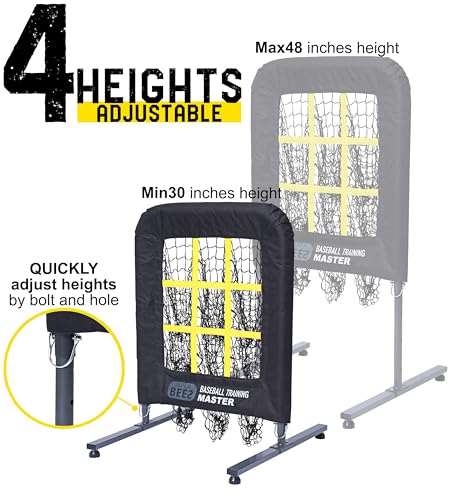 Baseball Pitching Net with Strike Zone - Adjustable Portable Training Equipment