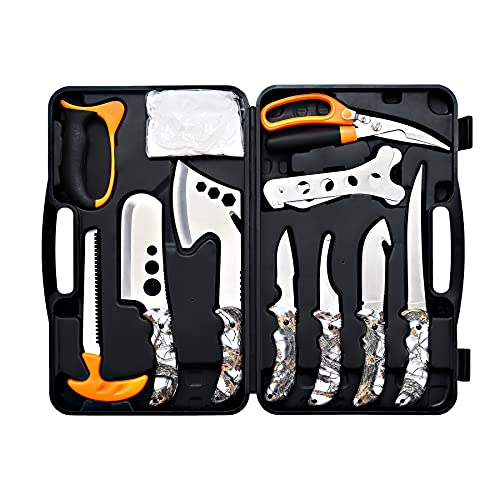 Hunting Deer Knife Set with Field Dressing Tools - Game Processing Kit