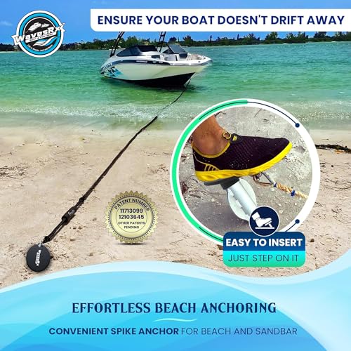 18-Inch Aluminum Beach Anchor for Boat, Kayak & Jet Ski - Ultra-Light Secure Docking