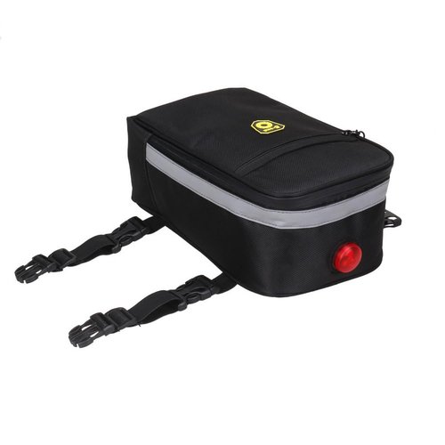 Bike Rear Bag, Bicycle Back Seat Pannier/Outdoor Sports Cycling Rack Pack Carrier Accessories/Waterproof Storage Trunk Pouch - Black