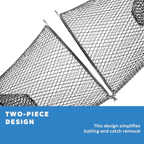 Crawfish Trap Steel Mesh with Spring Clip - Black / 6 Pack