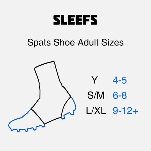 SLEEFS Solid Football Spats Cleat Covers – Compression Cleat Covers for Football Drip, Turf Protection & Style (White, L/XL)