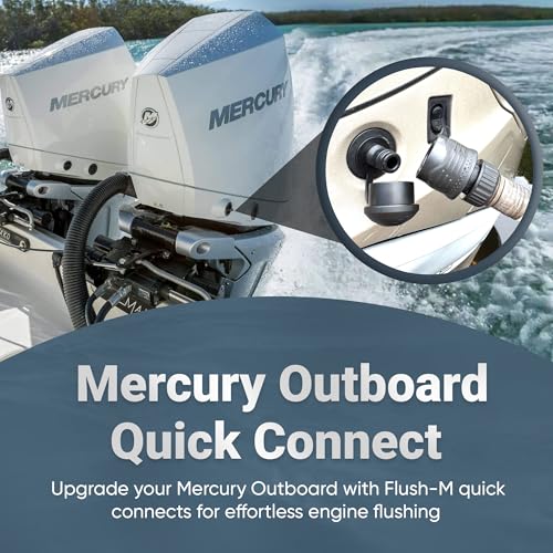 Mercury Black Outboard Quick Connect Flush Kit with Gasket Seal - Marine Engine Adapter