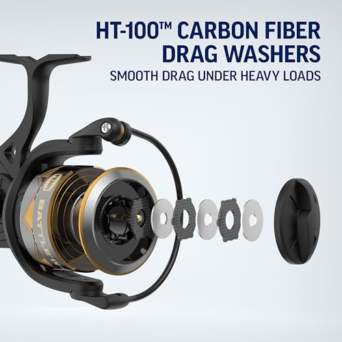 Penn Battle IV 4000 Spinning Reel & 7' Medium 2-Piece Saltwater Fishing Combo