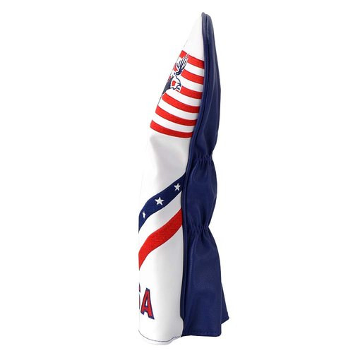 GOOACTION USA Eagle Golf Club Driver Headcover American Stars Stripes Flag Pattern Design Leather Patriotic Head Cover
