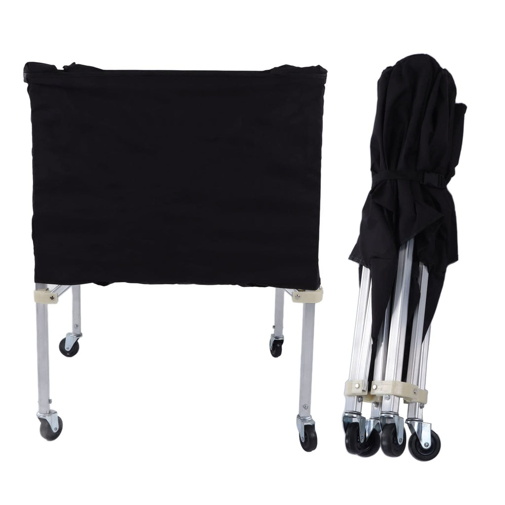 Foldable Ball Storage Cart, Wheeled Sports Organizer for Basketball Soccer Volleyball 8-Ball Capacity Portable
