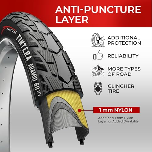 700 x 45c Foldable Bike Tires with Anti-Puncture Layer for City and Gravel Bikes