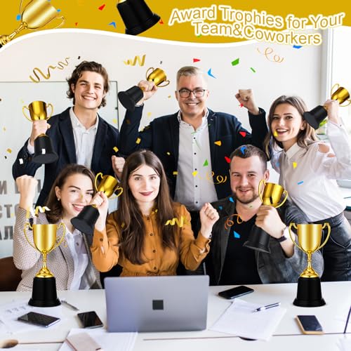 Ecation 9 Inch Gold Trophy Award Cup Set of 24 - Employee Appreciation Gifts, Party Recognition