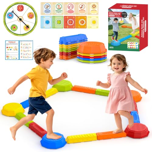 Yinzzixixy 15 Pack Balance Beams for Kids Ages 3-5 Non-Slip Toddler Obstacle Course Toy