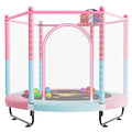 VGMiu 60-Inch Indoor & Outdoor Toddler Trampoline with Safety Net - Pink/Blue 5FT