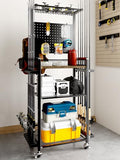 Black SOYEEZE Garage Fishing Rod Holder Cart - Holds 12 Rods & Reel Storage