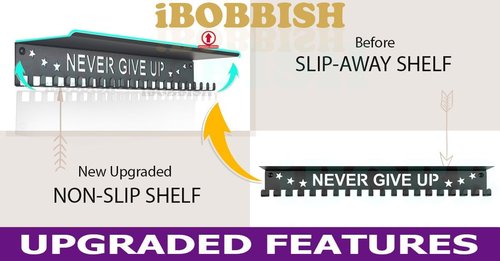 iBobbish Metal Medal Hanger - Heavy-Duty Trophy Display with 20 Hooks | Wall Mount for Gymnastics, Race, Soccer, Swim
