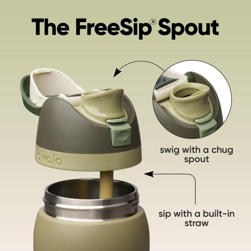 Owala FreeSip Insulated Stainless Steel Water Bottle - BPA-Free, 32 Oz, Perfect for Travel - Off Road