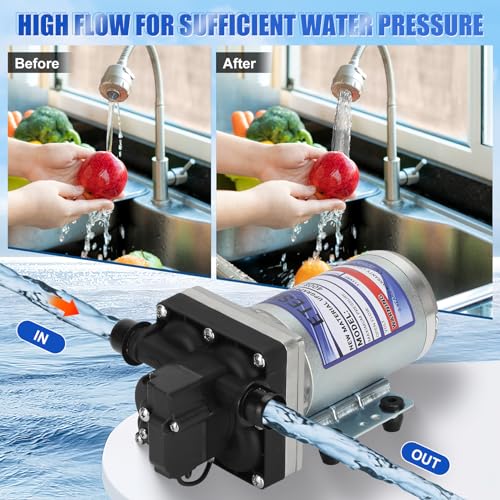 115V Water Pump 3GPM with Strainer for RV Marine Boat - Reliable Utility Pump
