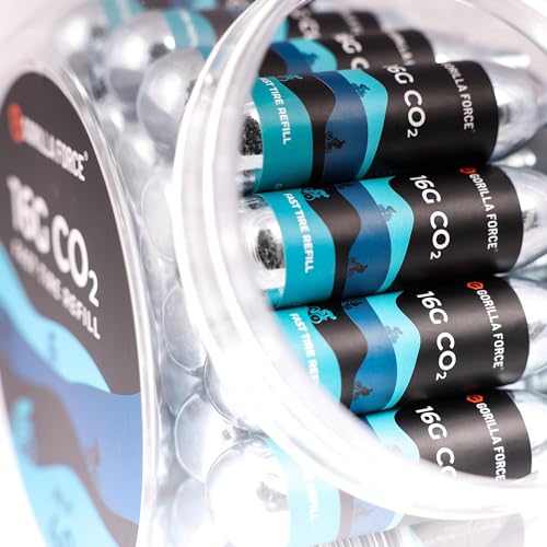 Gorilla Force 16g CO2 Cartridges Pack of 40 for Bicycle Tire Inflation