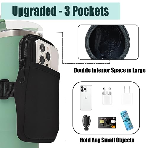 Water Bottle Pouch for Stanley Cup - Max Black Water Bottle Holder